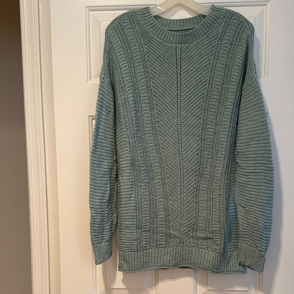 Green Cable Knit Sweater